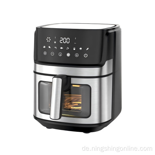 Smart Visible Air Fryer (5,5 l–6,5 l, Edelstahl, digital, ölfrei, Englisch/Spanisch)
